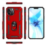 Wholesale Tech Armor Ring Stand Grip Case with Metal Plate for iPhone 12 / iPhone 12 Pro 6.1 inch (Red)